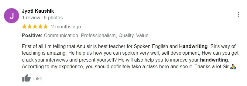 Learner testimonial 15