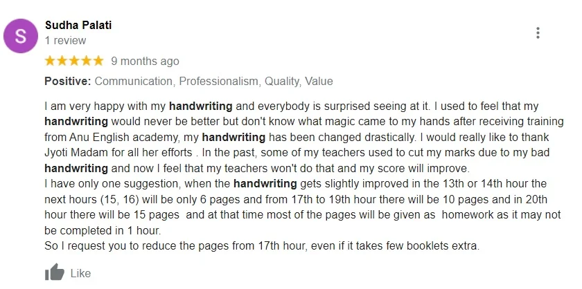 Learner testimonial 21