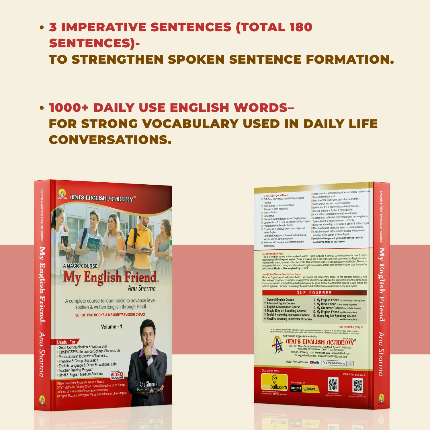 Super Saving Pack (English + Hindi Handwriting Improvement+My Grammar Guru+My English Friend Course)